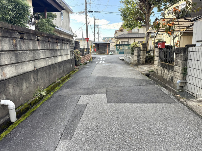 ��錧���s�g�c�g�c�̒��È�ˌ��Ă̑O�ʓ��H�܂ތ��n�ʐ^